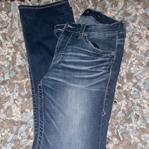 Mens buckle jeans